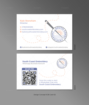 South Coast Embroidery business card design | Design de Carte de Visite par D Creative
