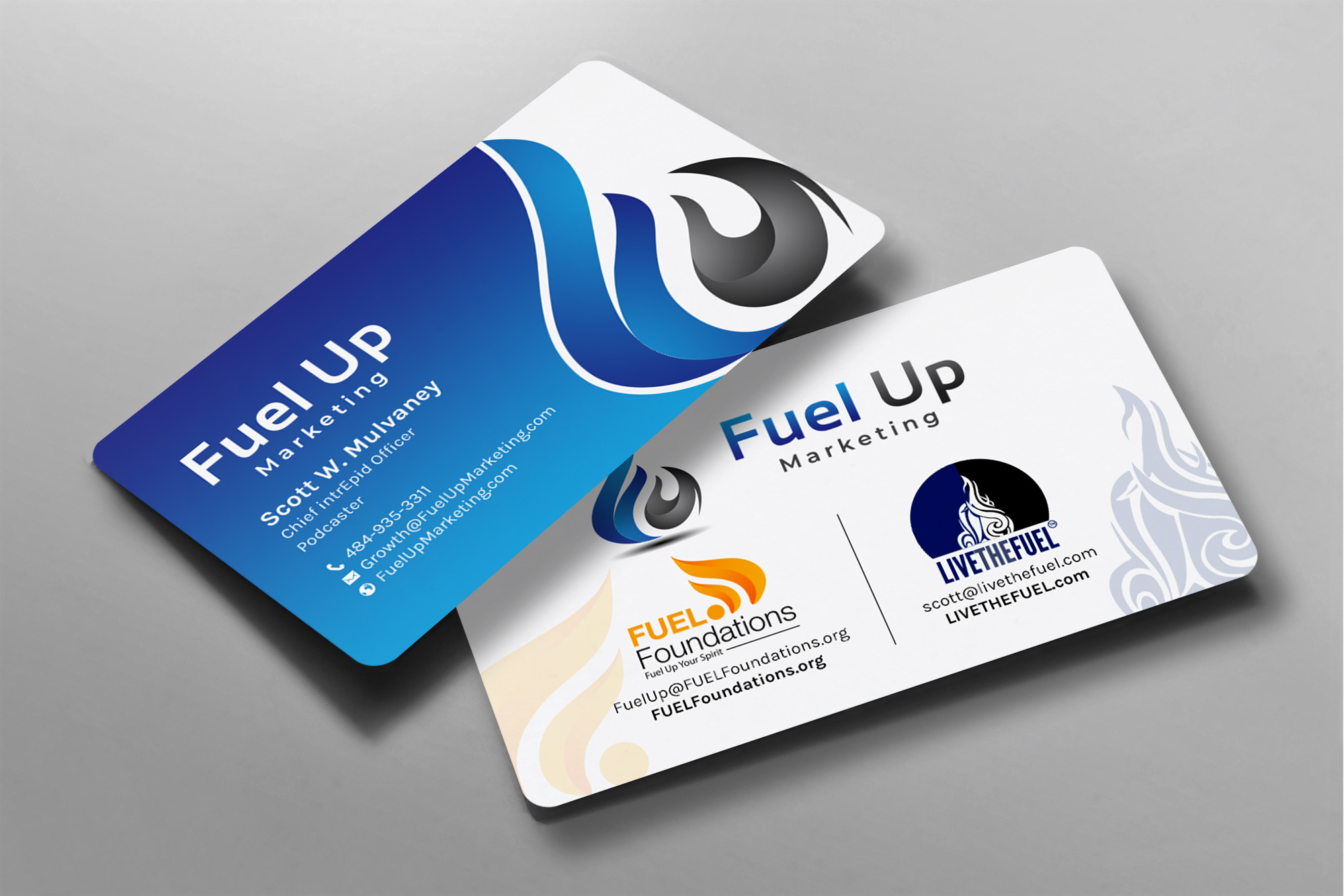 Business Card Design by chandrayaan.creative for Fuel Up Marketing | Design #28565398