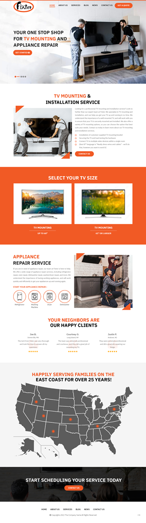 Web Design for TV Mounting & Appliance Repair Company | Web-Design von pb