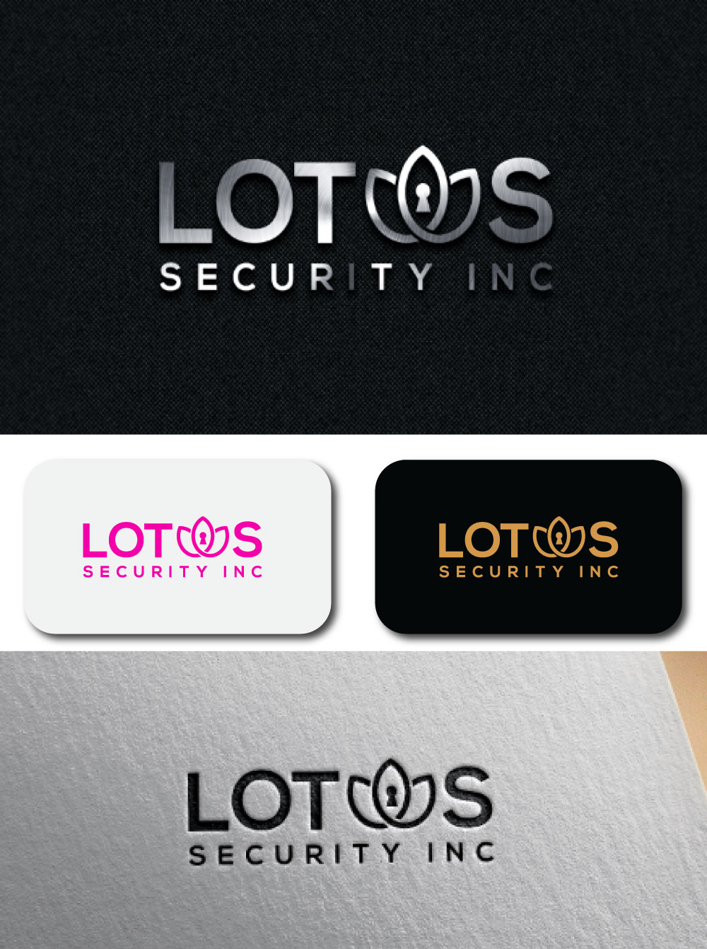 Logo Design by Mi Design1 for Lotus Security Inc. | Design #28565761
