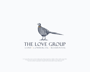 (underneath logo)(line 1) THE LOVE GROUP (line 2) LAND COMMERCIAL RESIDENTIAL (three words separated by a vertical line or other). | Diseño de Logo por Ara Studio