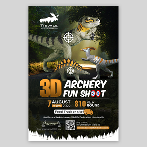 Tisdale Wildlife Federation 3D archery fun shoot | Design de Poster par debdesign