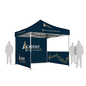 10x10 Canopy Tent Artwork - sides, back and top. | Trade Show Booth Design by Designers Hub
