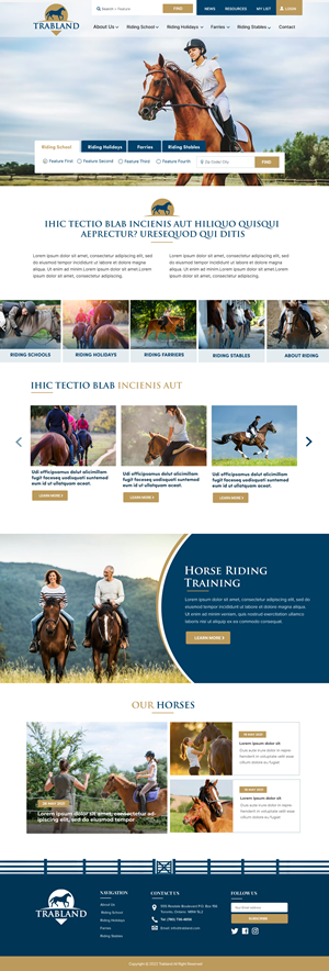 International horse riding portal needs web design | Web Design by Blue Sparrow