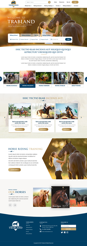 International horse riding portal needs web design | Web Design by Blue Sparrow