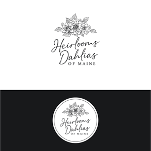 Heirloom Dahlias of Maine | Logo-Design von Peroni