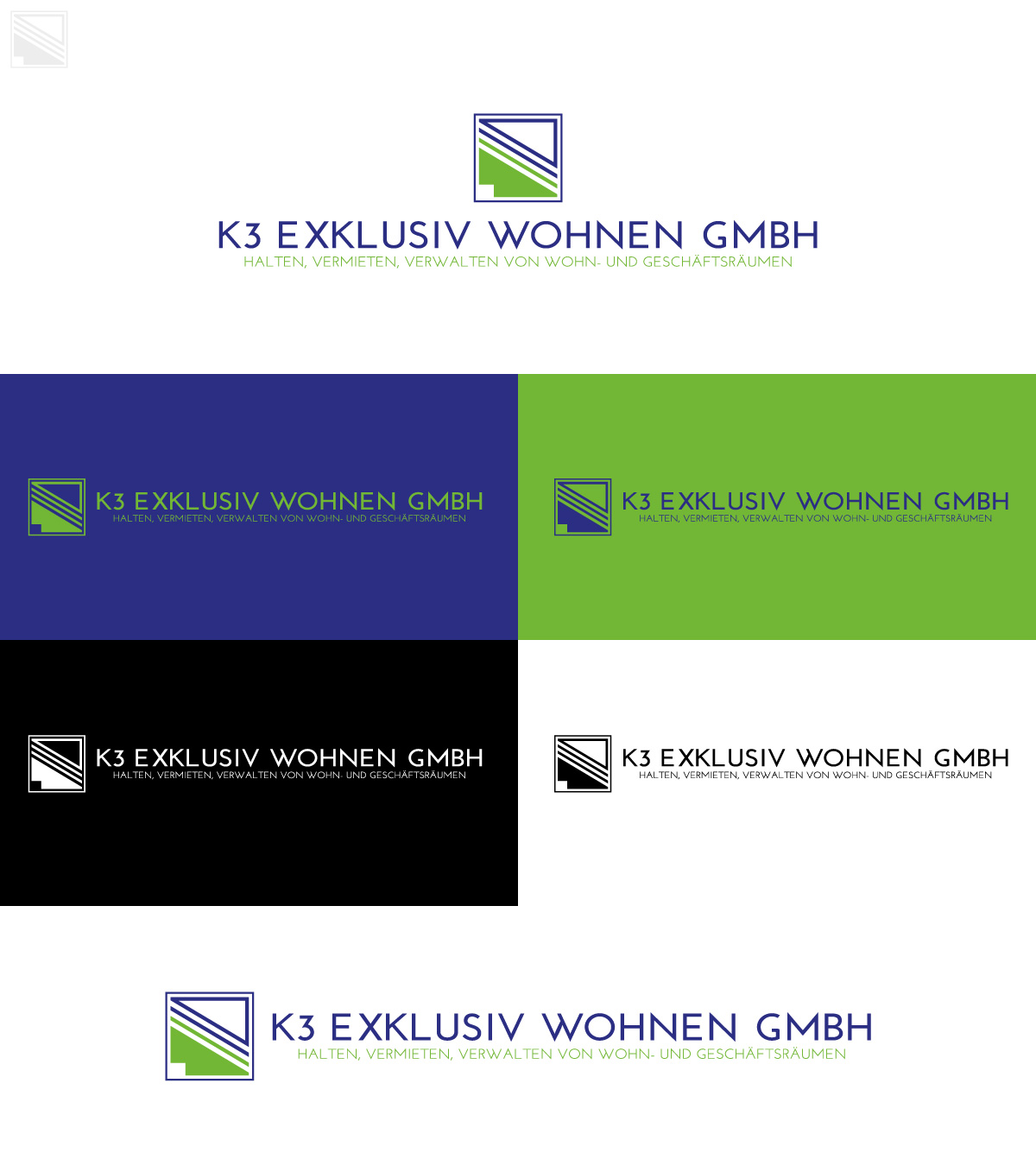 Logo Design by SpaGGy for K3 Exklusiv Wohnen GmbH | Design #28608650
