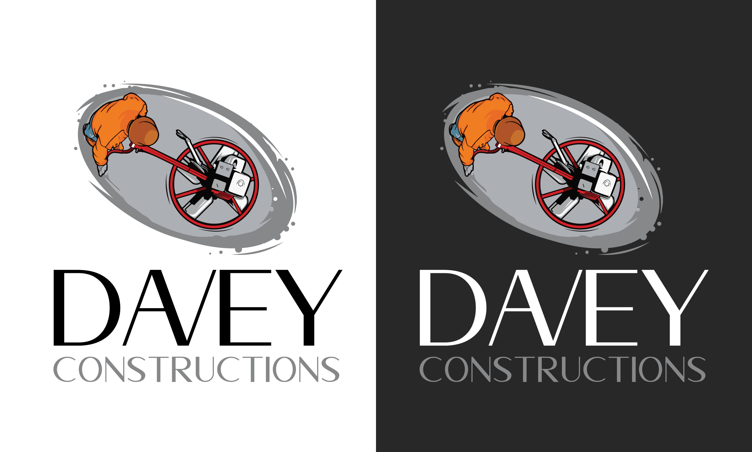 Logo Design by YERR® for KASH CONSTRUCTIONS | Design #28577649