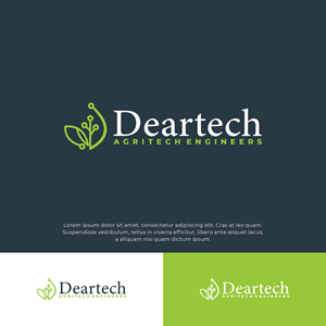 'Deartech' as the main company name and 'Agritech Engineers' as a tag line. | Logo Design by alitjuara