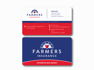 Visitenkarten-Design von dhamkith für Farmers Insurance - The Bertolino Agency  | Design: #28578480
