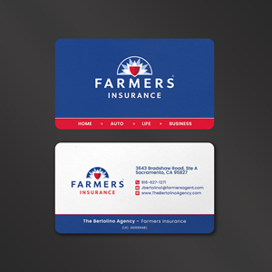 Farmers insurance business card design | Business Card Design by Vishwa Basnayake