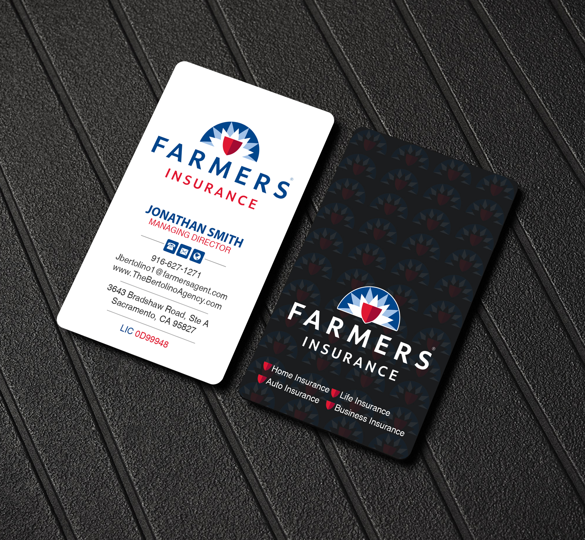 Design de Carte de Visite par Creations Box 2015 pour Farmers Insurance - The Bertolino Agency  | Design #28586780