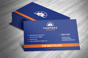 Visitenkarten-Design von Cre@8ive.Colors für Farmers Insurance - The Bertolino Agency  | Design: #28581305