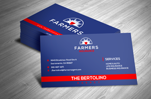 Visitenkarten-Design von Cre@8ive.Colors für Farmers Insurance - The Bertolino Agency  | Design: #28583680