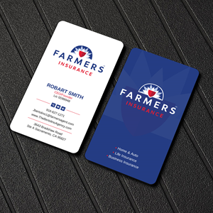 Visitenkarten-Design von Uttom 2 für Farmers Insurance - The Bertolino Agency  | Design: #28577655