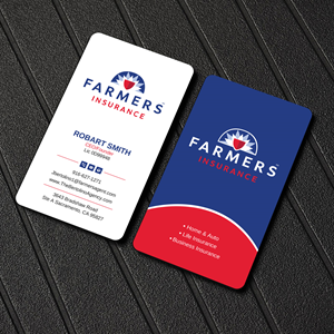 Visitenkarten-Design von Uttom 2 für Farmers Insurance - The Bertolino Agency  | Design: #28577658