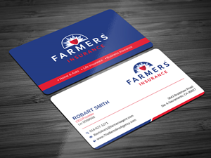 Visitenkarten-Design von Uttom 2 für Farmers Insurance - The Bertolino Agency  | Design: #28577784