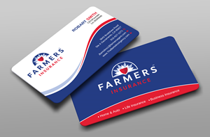 Visitenkarten-Design von Uttom 2 für Farmers Insurance - The Bertolino Agency  | Design: #28581504