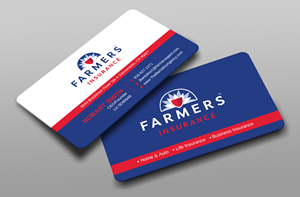 Visitenkarten-Design von Uttom 2 für Farmers Insurance - The Bertolino Agency  | Design: #28581505