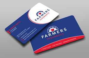 Visitenkarten-Design von Uttom 2 für Farmers Insurance - The Bertolino Agency  | Design: #28581509