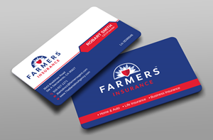 Visitenkarten-Design von Uttom 2 für Farmers Insurance - The Bertolino Agency  | Design: #28581514
