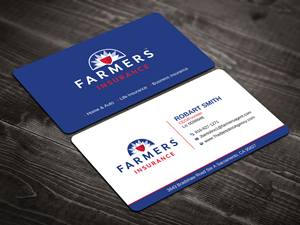 Visitenkarten-Design von Uttom 2 für Farmers Insurance - The Bertolino Agency  | Design: #28581516