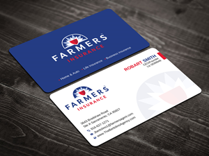 Visitenkarten-Design von Uttom 2 für Farmers Insurance - The Bertolino Agency  | Design: #28581524