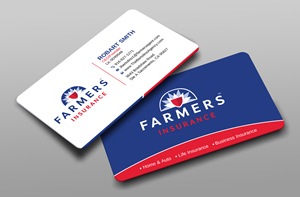Visitenkarten-Design von Uttom 2 für Farmers Insurance - The Bertolino Agency  | Design: #28581535