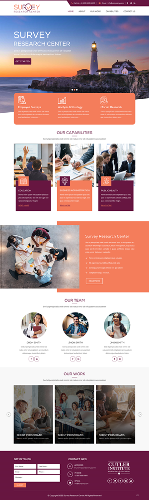 Survey Research Center Wordpress Web Design | Diseño Web por pb
