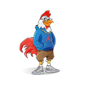 Rooster SNKR Mascot for sneaker matching tshirt designs | T-Shirt-Design von delegacydesign