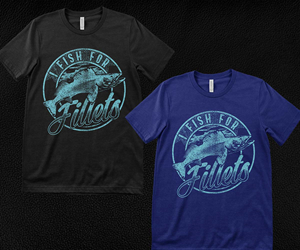 “I Fish For Fillets” Fishing T-Shirt Design | Design de T-shirt par Milton Bhowmik