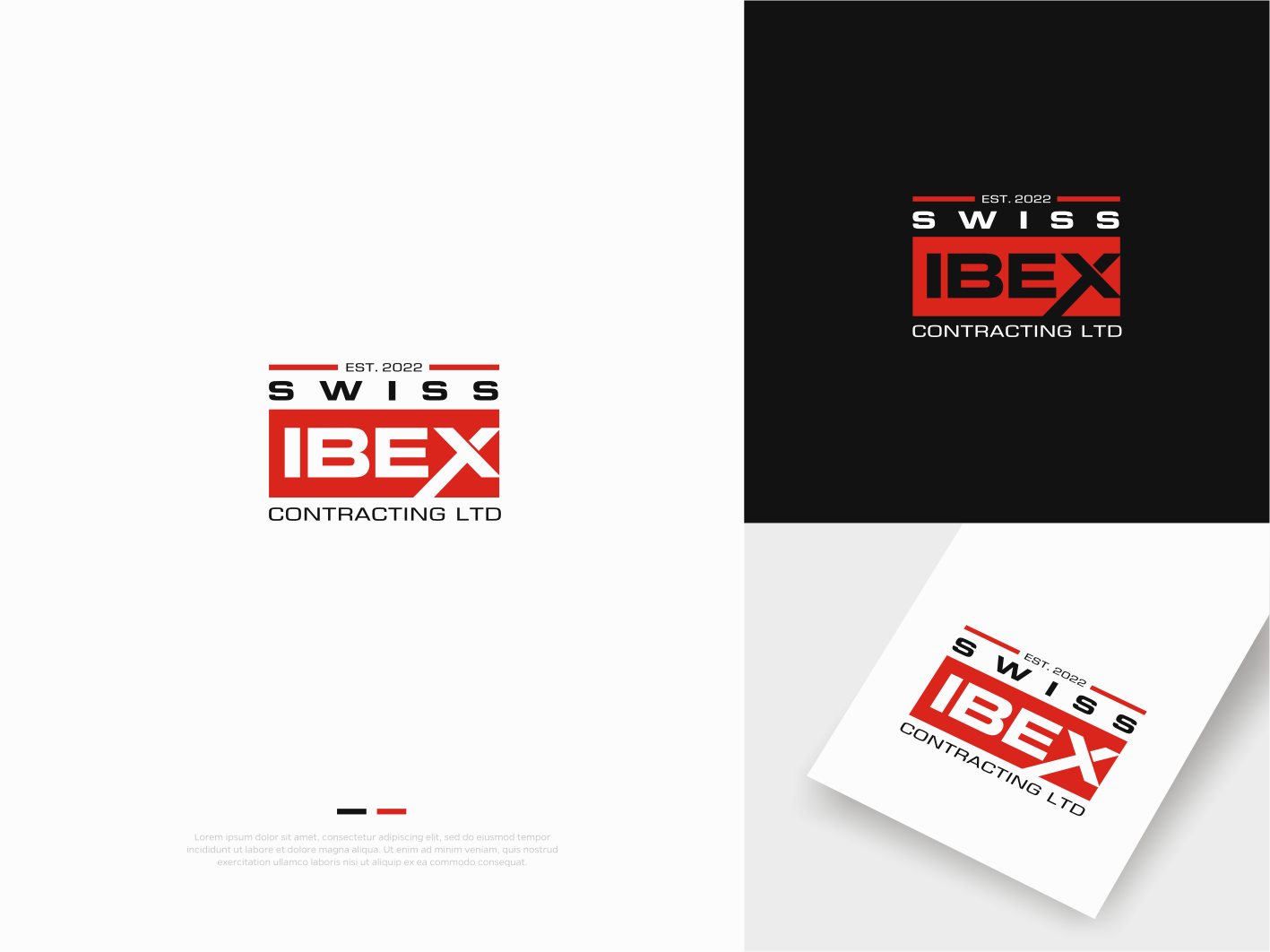 Logo Design by CKS d e s i g n for SWISS IBEX CONTRACTING LTD  | Design #28586484