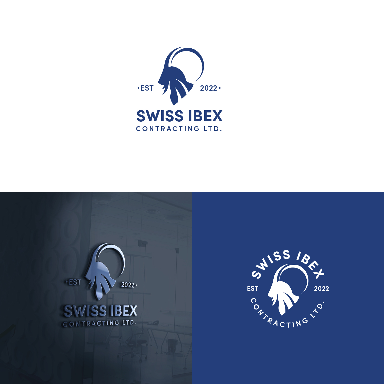 Logo Design by NZ Creatives for SWISS IBEX CONTRACTING LTD  | Design #28588577