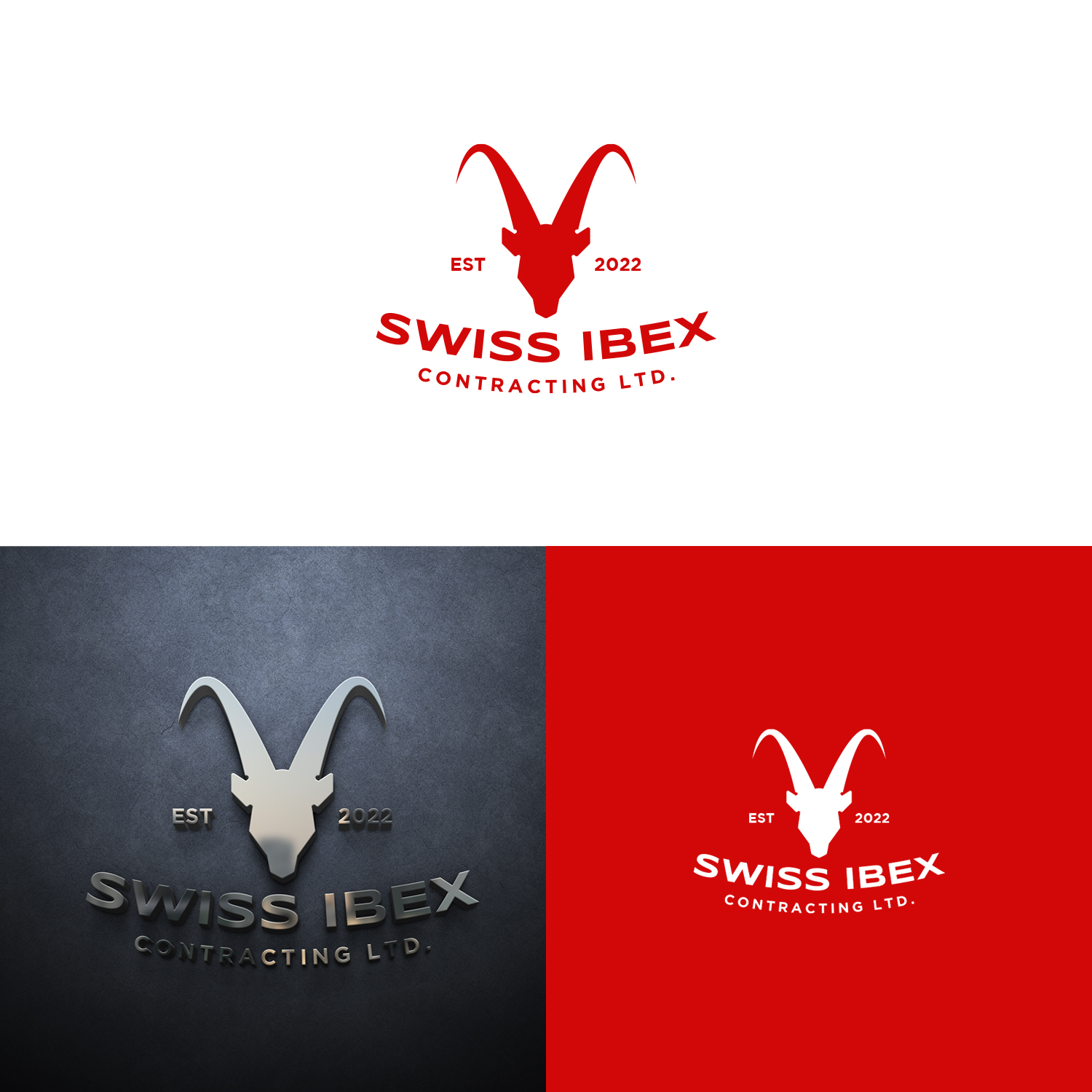 Logo Design by NZ Creatives for SWISS IBEX CONTRACTING LTD  | Design #28588578