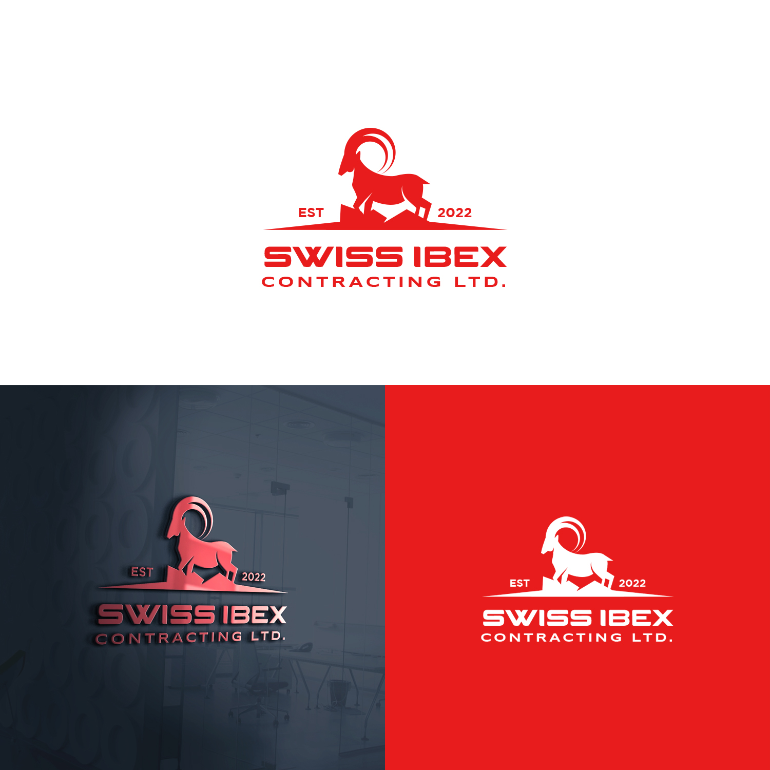Logo Design by NZ Creatives for SWISS IBEX CONTRACTING LTD  | Design #28588579