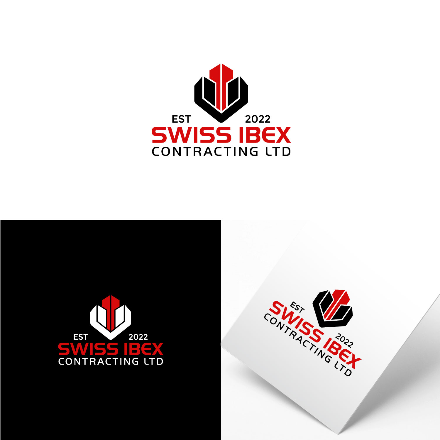 Logo Design by webeezine for SWISS IBEX CONTRACTING LTD  | Design #28593269