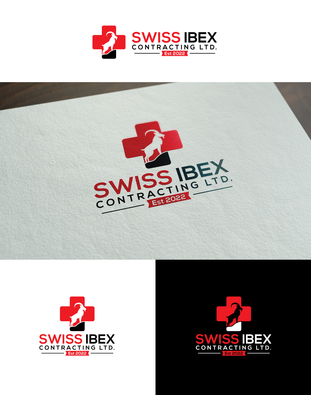 Logo Design by creativepix for SWISS IBEX CONTRACTING LTD  | Design #28582871