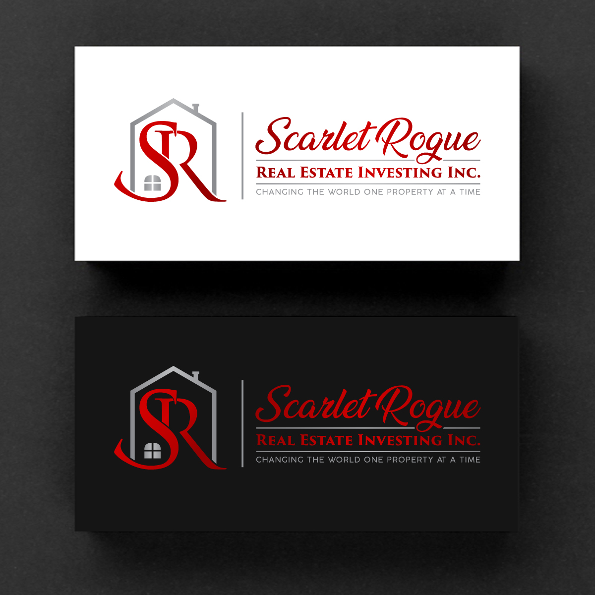 Logo Design by Rueell Artss for Scarlet Rogue Real Estate Investing Inc  | Design #28829601
