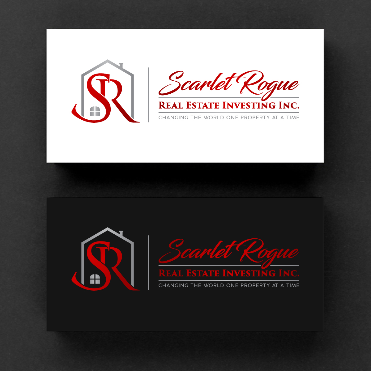 Logo Design by Rueell Artss for Scarlet Rogue Real Estate Investing Inc  | Design #28831203