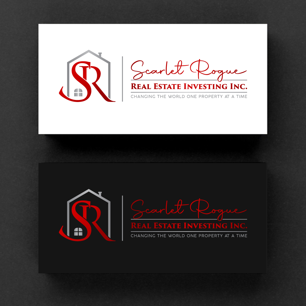 Logo Design by Rueell Artss for Scarlet Rogue Real Estate Investing Inc  | Design #28831207