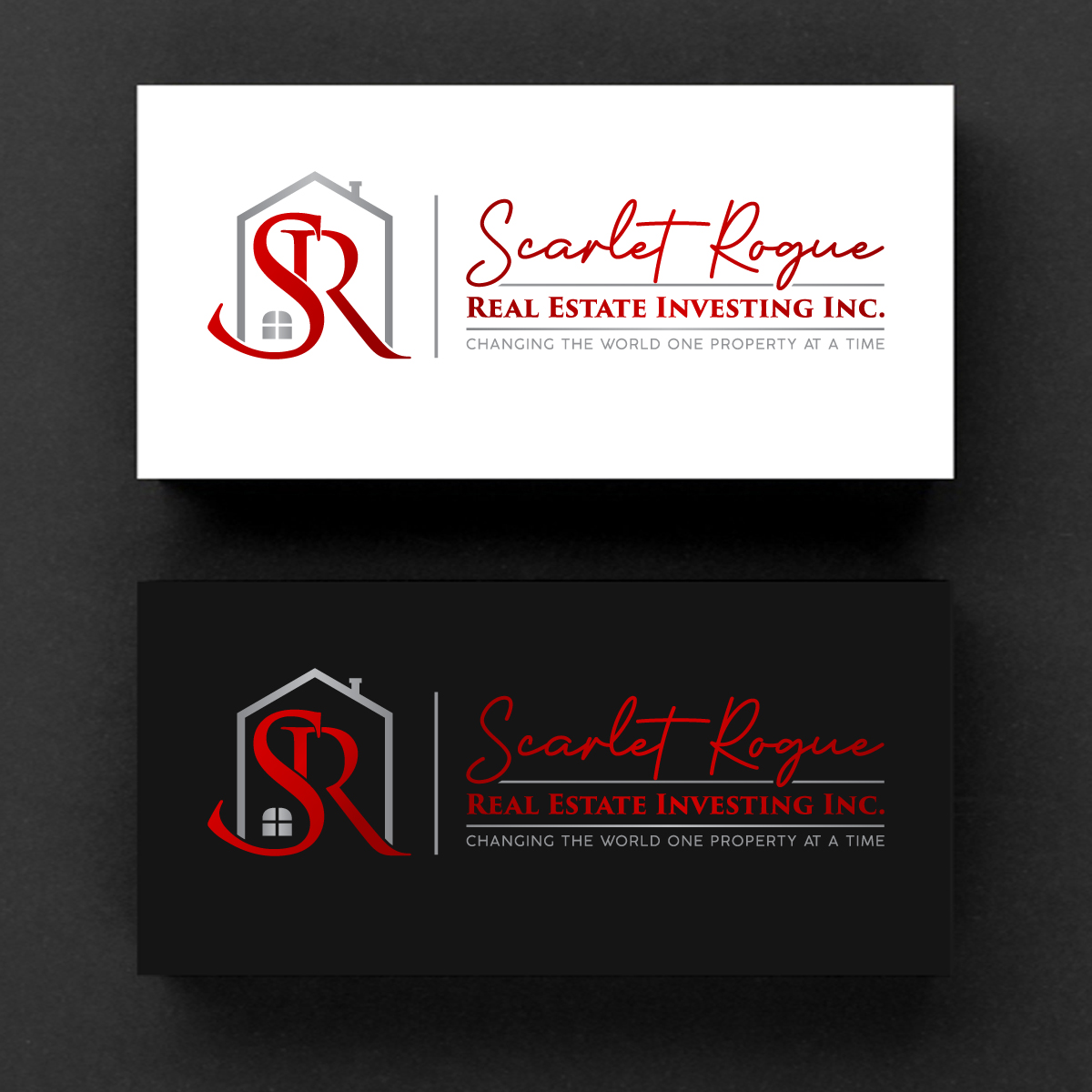 Logo Design by Rueell Artss for Scarlet Rogue Real Estate Investing Inc  | Design #28831212