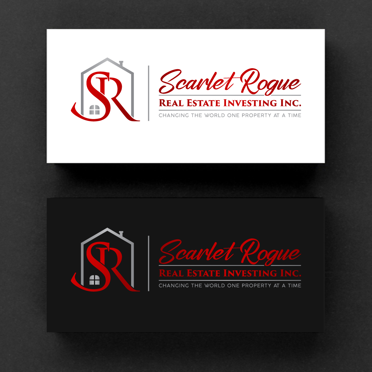 Logo Design by Rueell Artss for Scarlet Rogue Real Estate Investing Inc  | Design #28831219