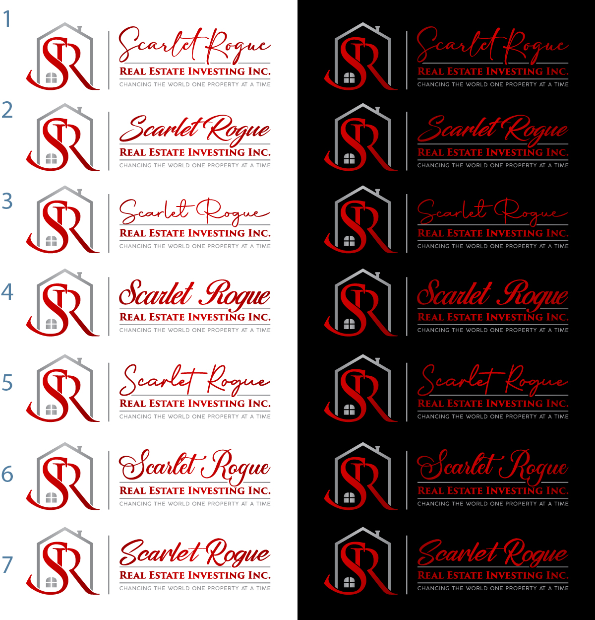 Logo Design by Rueell Artss for Scarlet Rogue Real Estate Investing Inc  | Design #28831247
