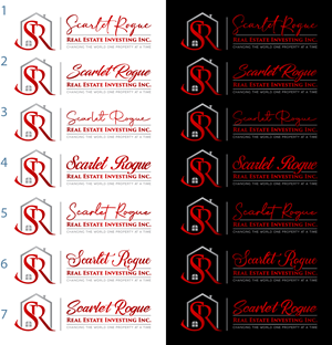 Logo Design by Rueell Artss for Scarlet Rogue Real Estate Investing Inc  | Design: #28831247