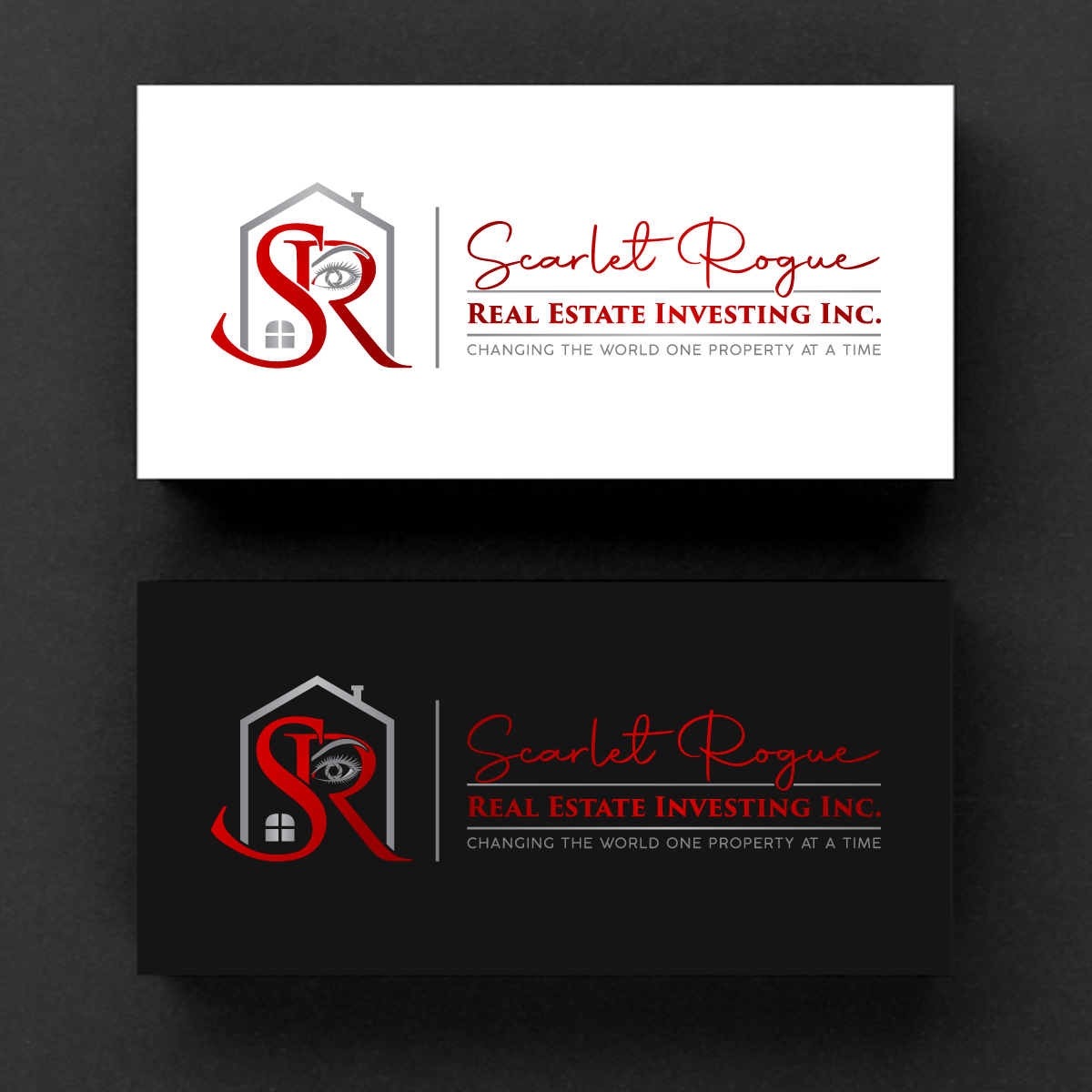 Logo Design by Rueell Artss for Scarlet Rogue Real Estate Investing Inc  | Design #28839655