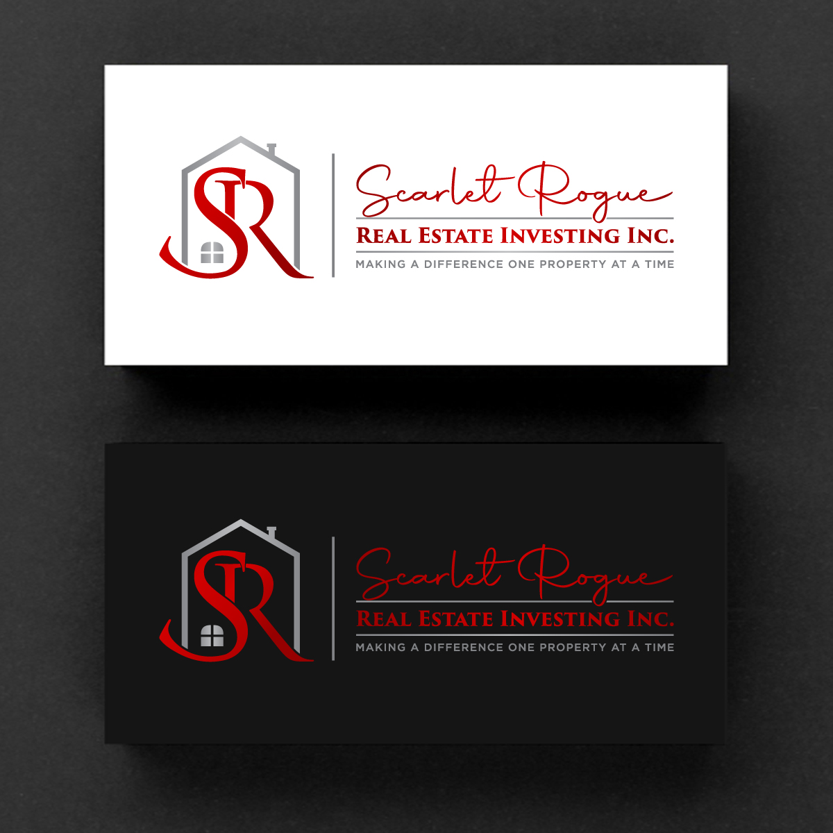 Logo Design by Rueell Artss for Scarlet Rogue Real Estate Investing Inc  | Design #28841454