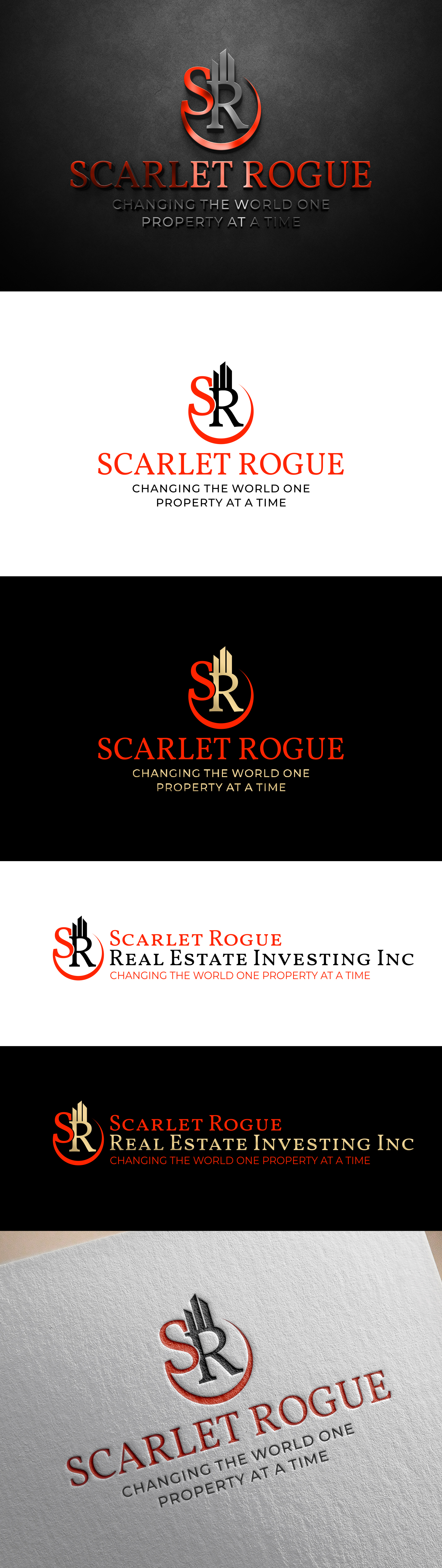 Logo Design by ARA Branding for Scarlet Rogue Real Estate Investing Inc  | Design #28637210