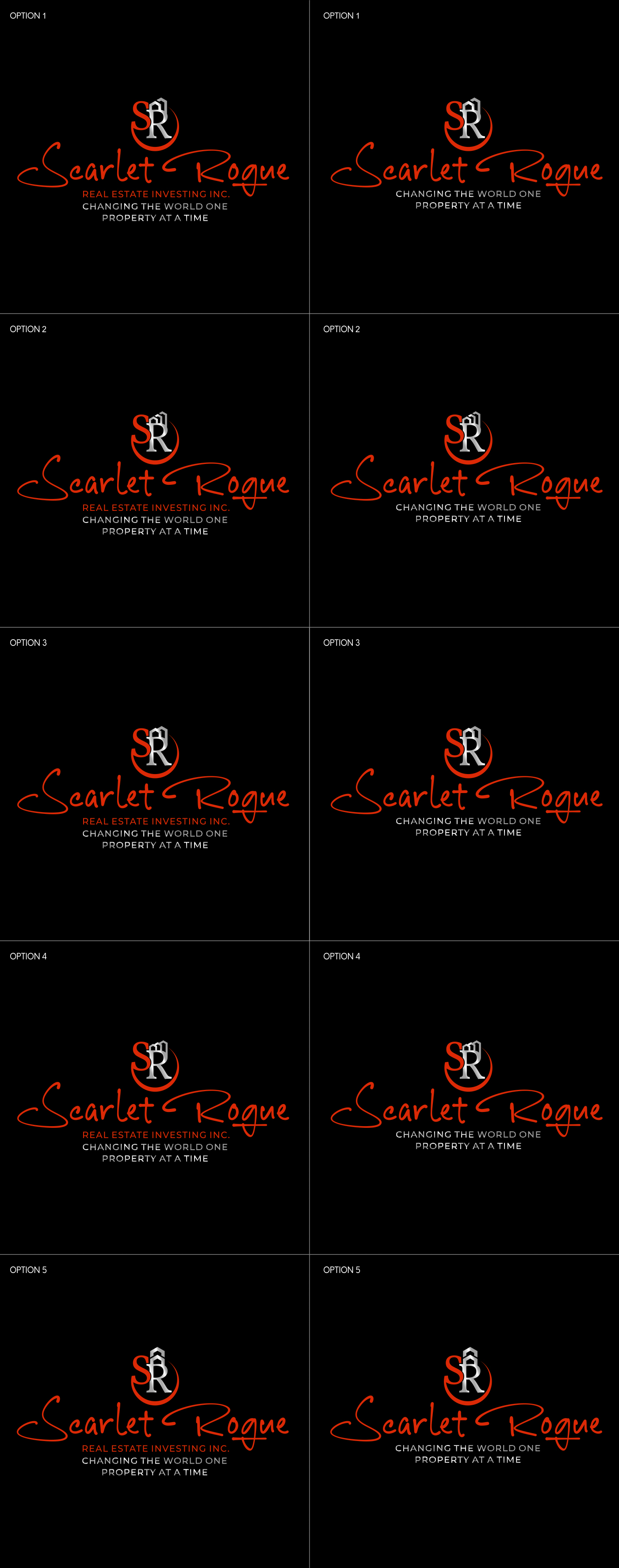 Logo Design by ARA Branding for Scarlet Rogue Real Estate Investing Inc  | Design #28840927