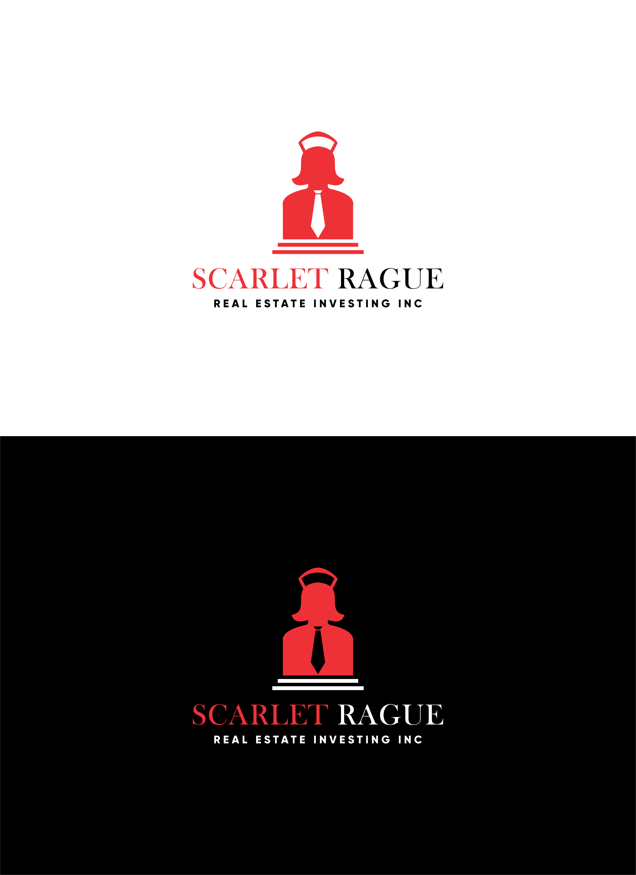Logo Design by mike edan for Scarlet Rogue Real Estate Investing Inc  | Design #28637394