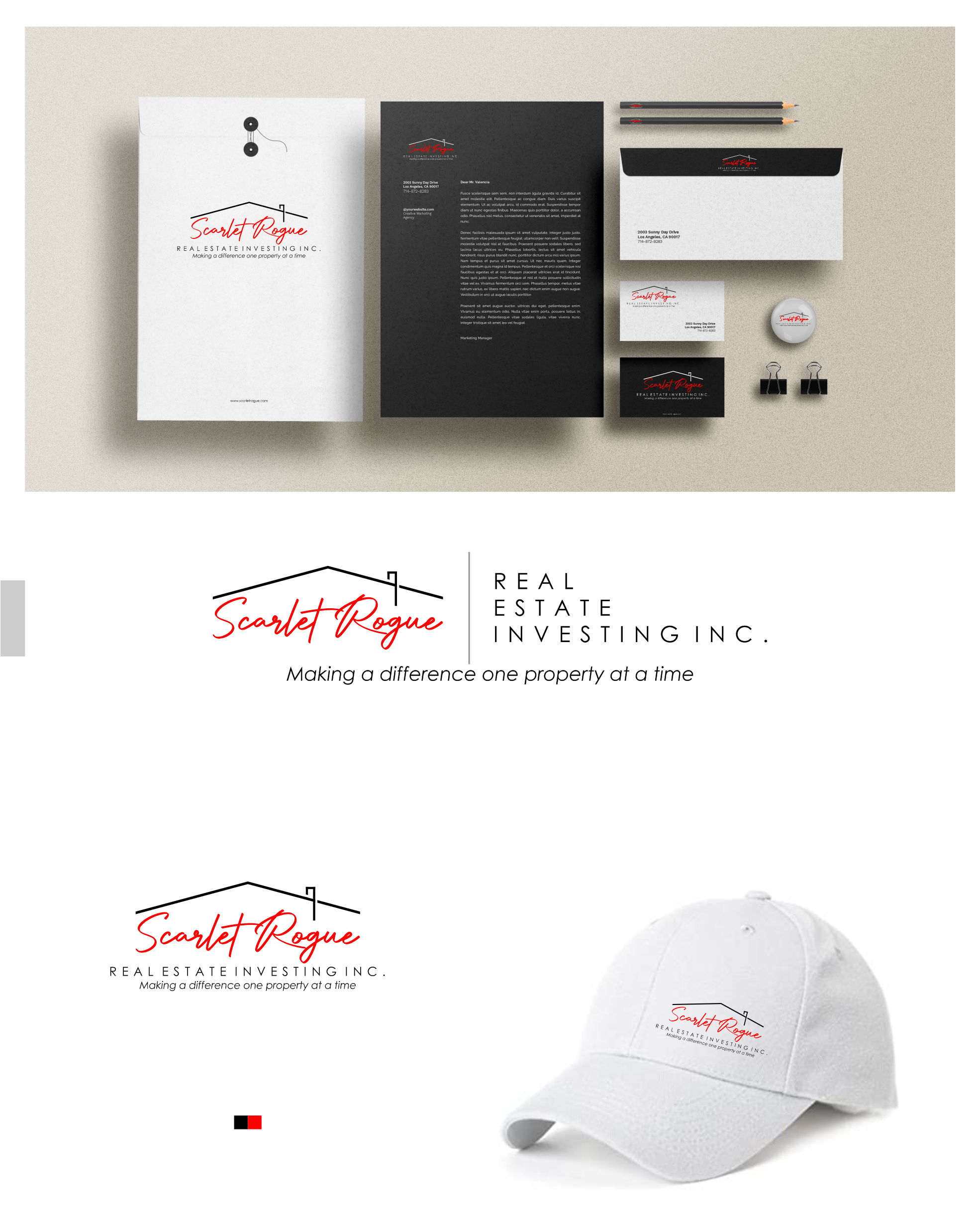 Logo Design by momo57 for Scarlet Rogue Real Estate Investing Inc  | Design #28846371